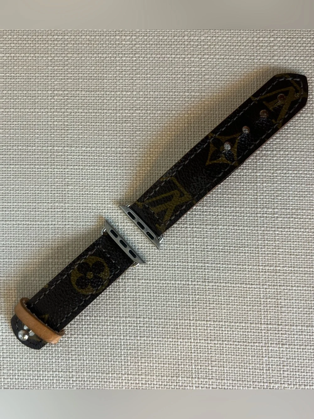 LV Leather Apple Watch Strap